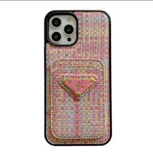 New ~ Designer Pastel Tweed iPhone Case 15 Plus